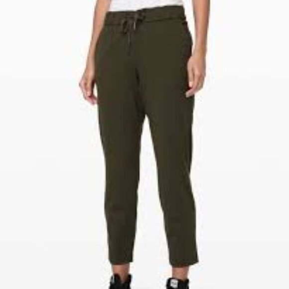 Lululemon Athletic On The Fly  Olive Green Pants Women Size 6 - Picture 1 of 9